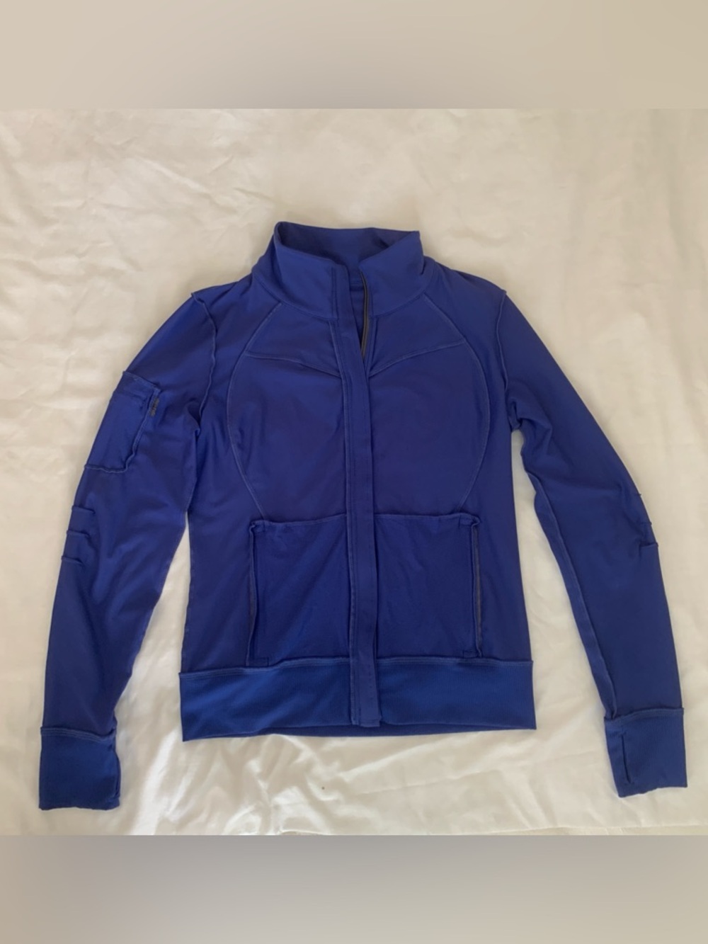 EUC Alo Yoga Blue Full Zip Performance Track Jacket - Size S/M - Picture 12 of 16